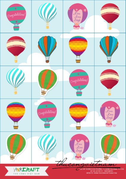 Sticker khinh khí cầu mẫu 3